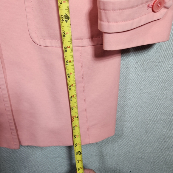 Ann Taylor Loft About S To M See Pics! Soft Pink Trench Car Coat&Hat Small Flaw - Picture 7 of 14